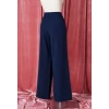 Pantalon taille haute bleu marine slacks vintage annees 1950 elegant