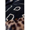 Veste rockabilly femme noire leopard college jacket patch chenille style vintage 50s