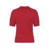 Dos top maille rouge col polo cotes manches courtes bande taille Banned style retro