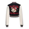 Dos veste college noire ecru broderie Purrfectly Rebellious chatte bandana etoiles retro