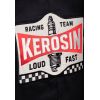 Chemise garage noire avec patch, détail patch King Kerosin