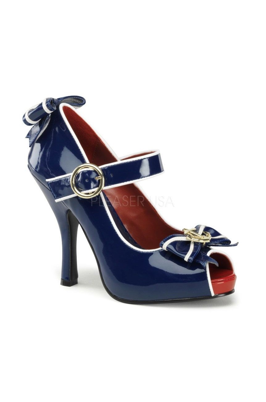 chaussures pin up ancre bleues
