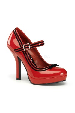 Chaussure retro pin up vinyle noir