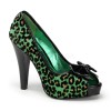 Chaussure leopard vert pin up