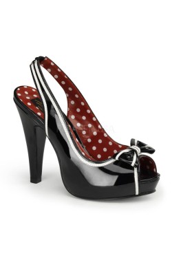 Chaussure vinyle noir pin up couture