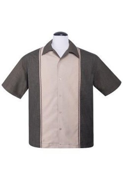 Chemise rockabilly marron
