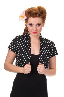 Bolero noir a pois blanc Banned