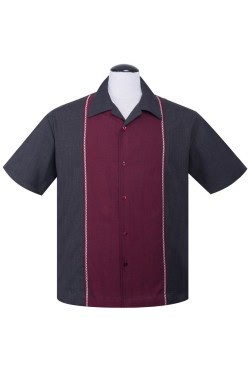 Chemise rockabilly bordeaux