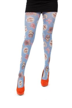 Collants vintage à pois