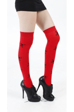 Chaussettes hautes rouges